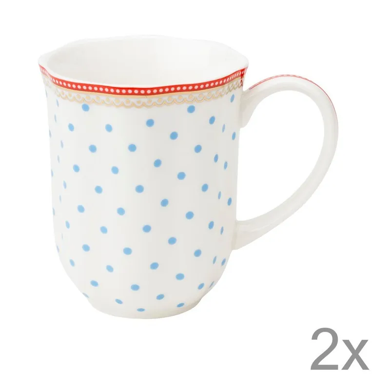Ostatnia szansa Porcelanowy kubek Seaside Dot Lisbeth Dahl, 2 szt. Bonami