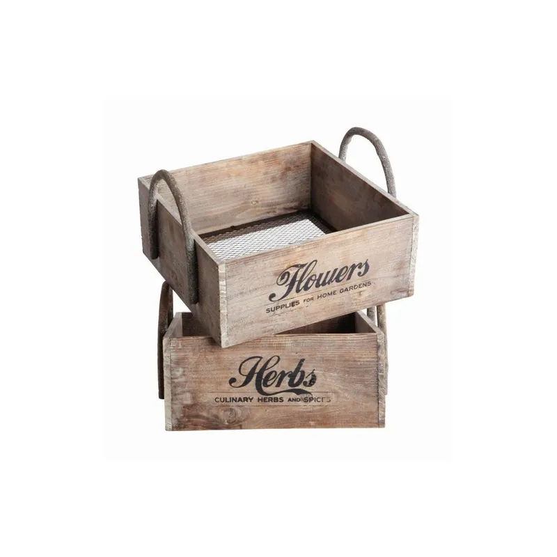Hit sprzedaży Zestaw 2 skrzynek Herbs & Flowers Bonami