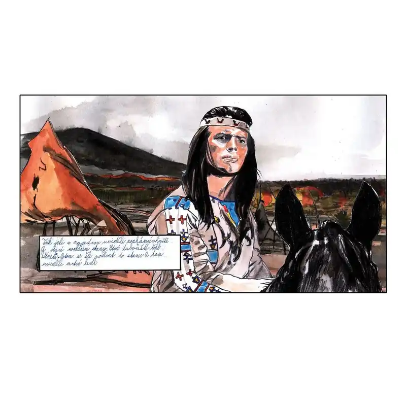 Plakat autorski Toy Box "Opuszczone obozowisko, powiedział Winnetou", 60x98 cm Bonami Zamów dziś