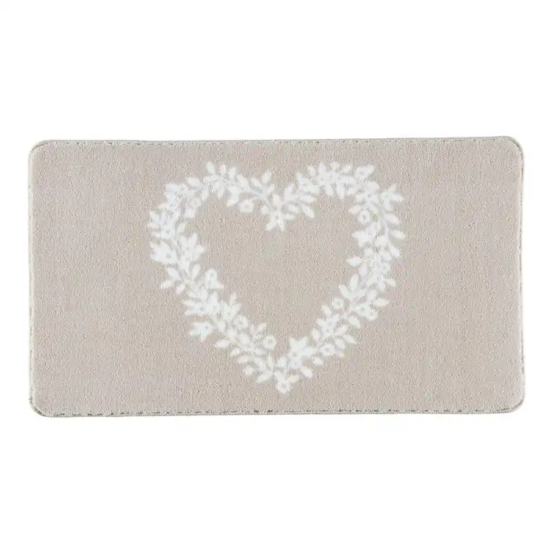 Cena promocyjna Dywanik łazienkowy Spring Heart Beige, 80x140 cm Bonami