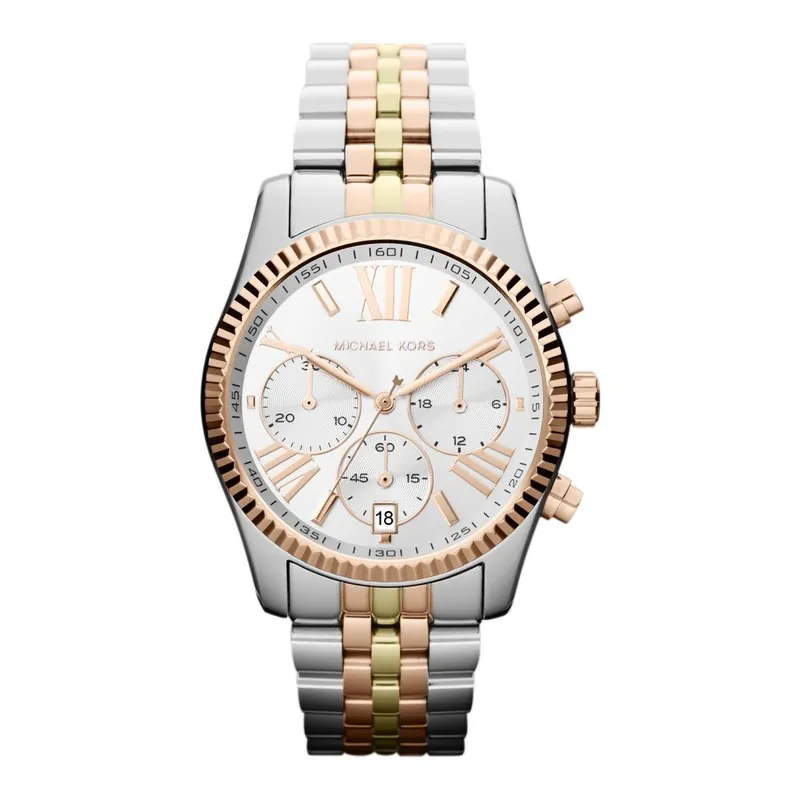 Zegarek damski w kolorze srebra z elementami w kolorze różowego złota Michael Kors Lexington Bonami Oferta limitowana