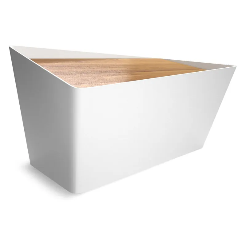 Chlebak z deską do krojenia Bread Bin, biały Bonami Najlepsza cena