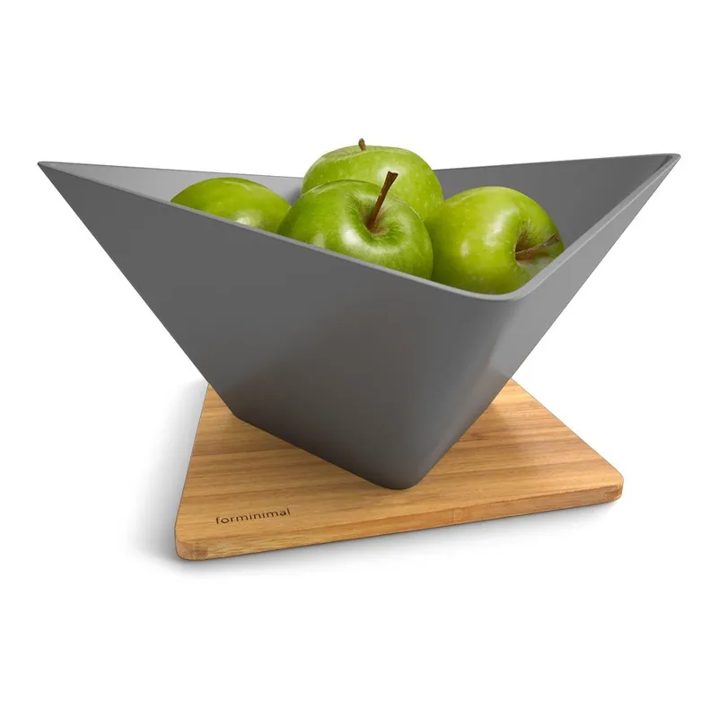 Miska na owoce z podstawką Draining Fruit Bowl, szara Bonami Wyprzedaż