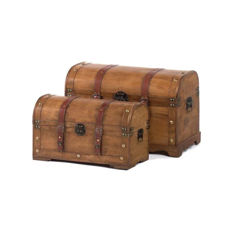 Bezpieczne zakupy Zestaw 2 skrzyni Wooden Trunk Bonami