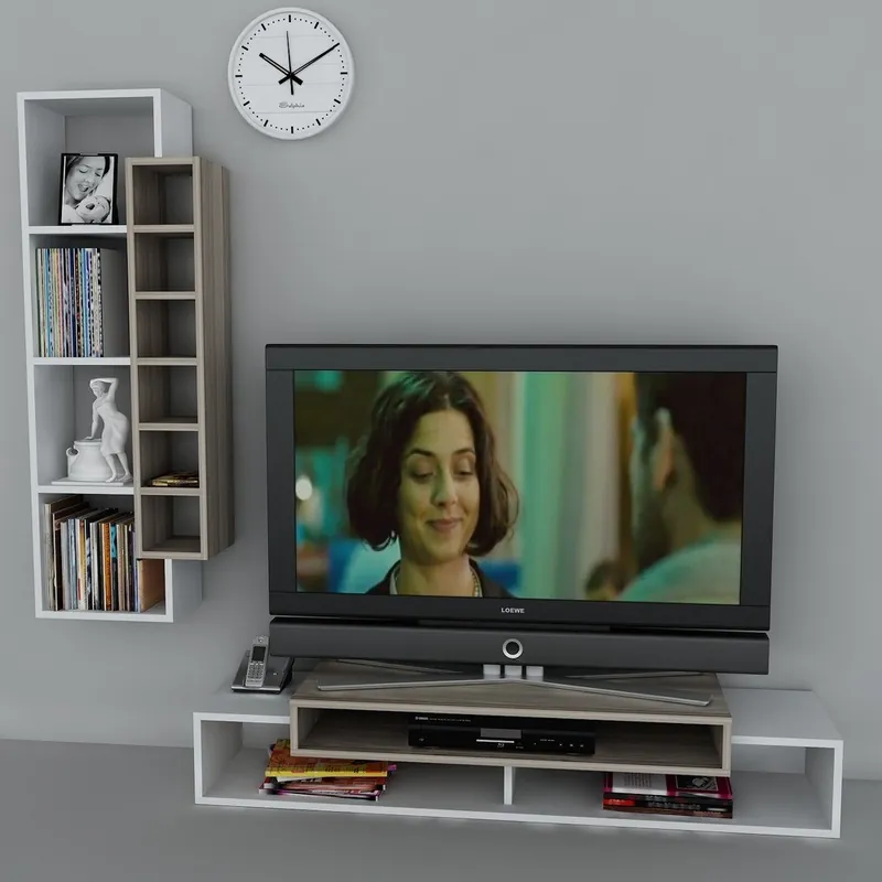 Popularny Stolik telewizyjny First TV Stand White/Cordoba Bonami
