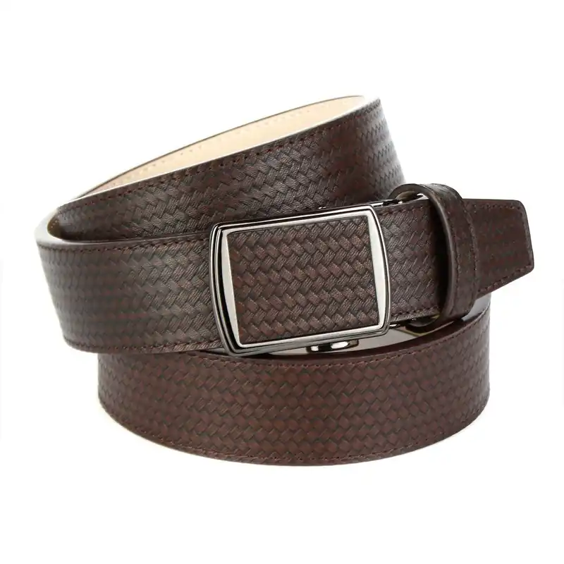 Najlepsza cena Pasek skórzany męski 33CF40 Brown, 100 cm Bonami