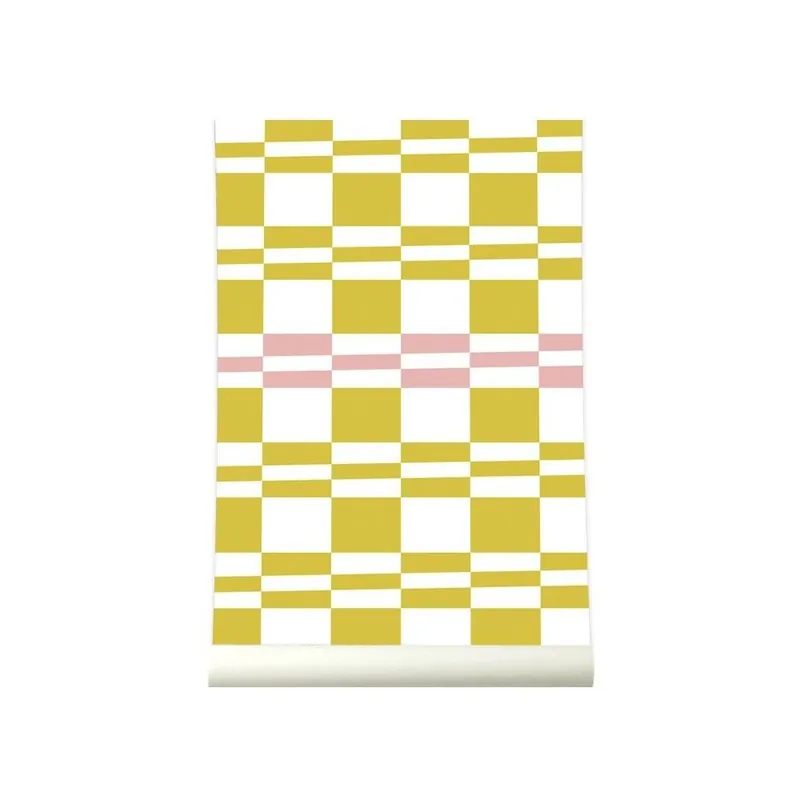 Oferta czasowa Tapeta Squarestripe Mustardpink Bonami
