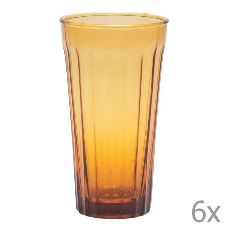 Ograniczona ilość Zestaw 6 wysokich szklanek Lucca Honey, 500 ml Bonami