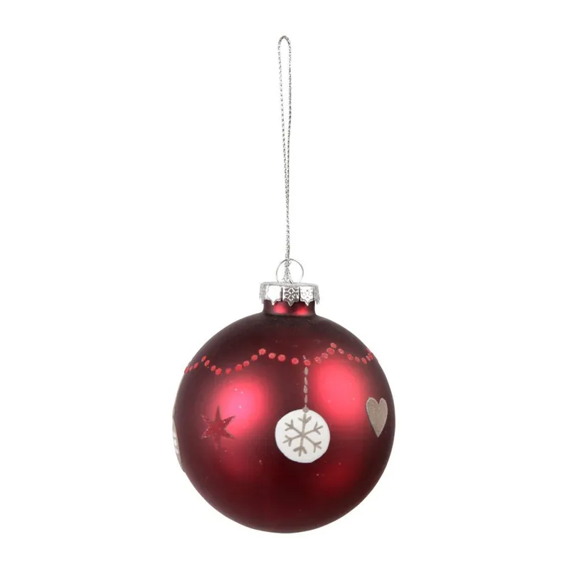 Zniżka Zestaw 6 dekoracji wiszących Côté Table Noel Red, 8 cm Bonami