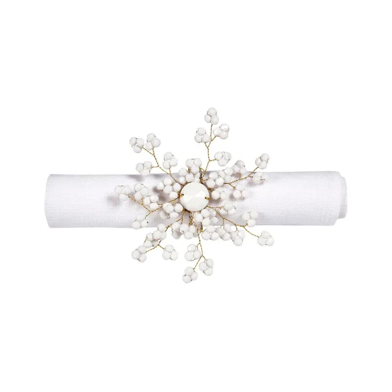 Zestaw 10 pierścieni na serwetki Côté Table Snowy Time Bonami Promocja