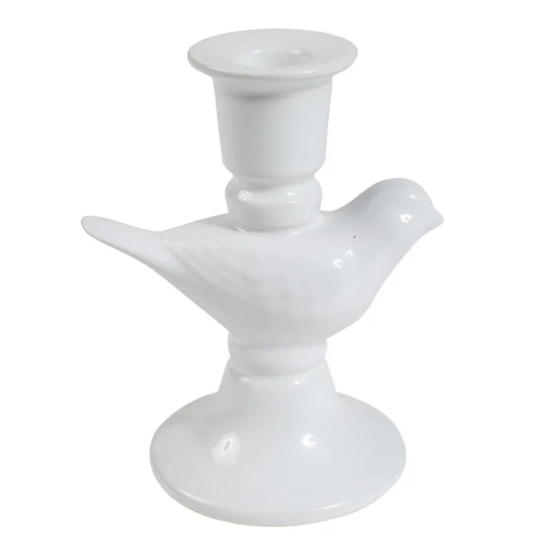 Biały świecznik Côté Table Oiseau, 13,7 cm Bonami Obniżka ceny