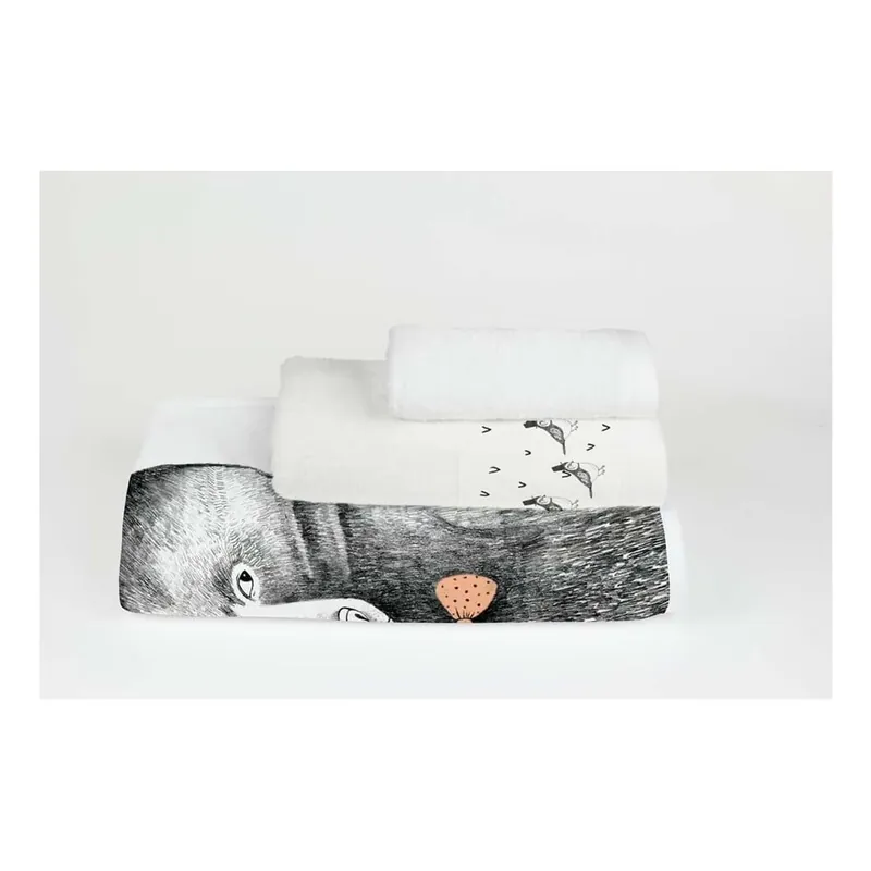 Dostępne od ręki Zestaw 3 ręczników Little Nice Things Bear Bonami