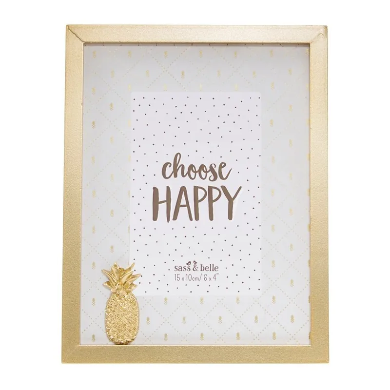 Bezpieczne zakupy Ramka na zdjęcia Sass & Belle Pineapple, 18x23 cm Bonami