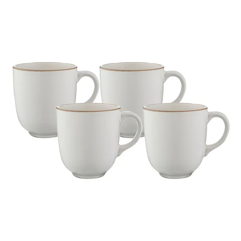 Dostępne od ręki Zestaw 4 białych kubków kamionkowych Mason Cash Classic Collection, 450 ml Bonami