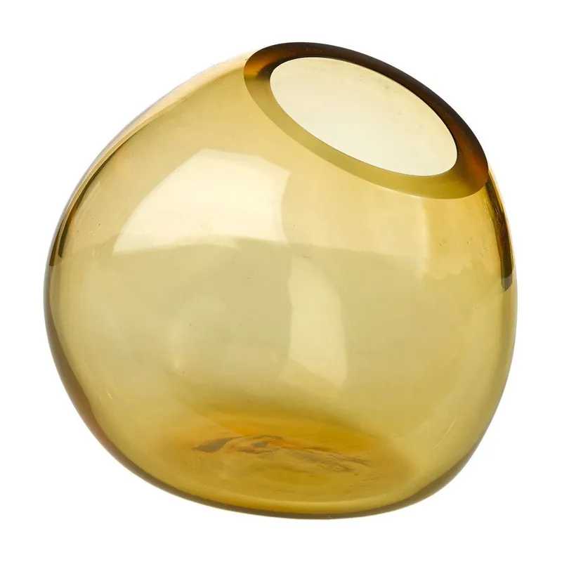 Oferta czasowa Żółty wazon ze szkła Pols Potten Boulder Bonami