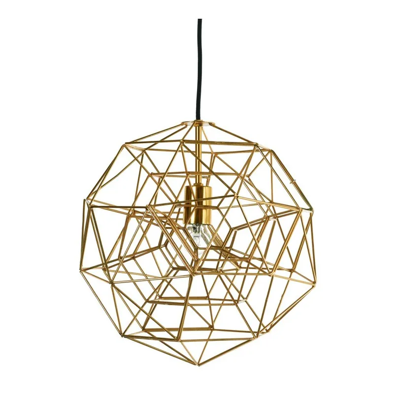 Żelazna lampa wisząca w kolorze miedzi Pols Potten Hexacomplex, Ø 36 cm Bonami Rabat