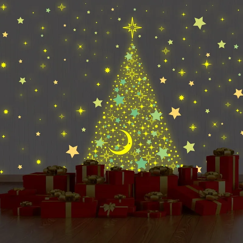 Darmowy zwrot Naklejka świecąca w ciemności Walplus Glow In The Dark Glow Stars Tree Bonami