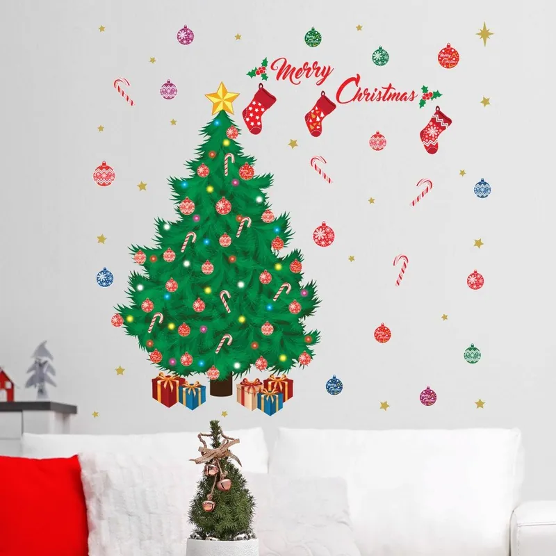 Do wyczerpania zapasów Naklejka na ścianę Walplus Merry Christmas Tree Bonami