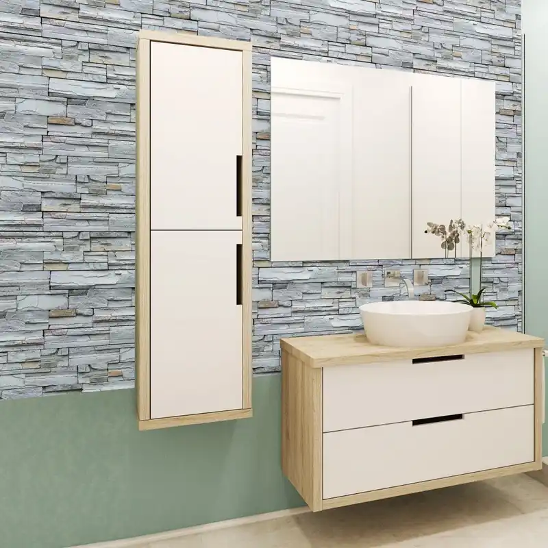 Darmowy zwrot Zestaw 12 naklejek na ścianę Walplus Stone Pattern Wall Mural Bonami