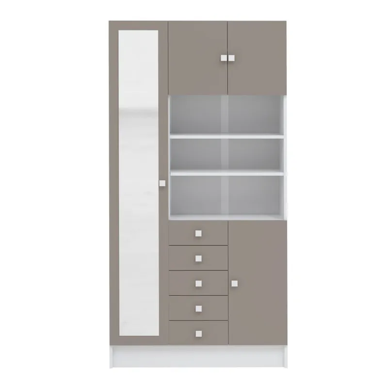Szaro-brązowa szafka łazienkowa Symbiosis Combi, szer. 90 cm Bonami Szybka dostawa