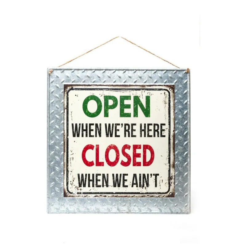 Hit sprzedaży Tabliczka retro Novita Open Closed Bonami