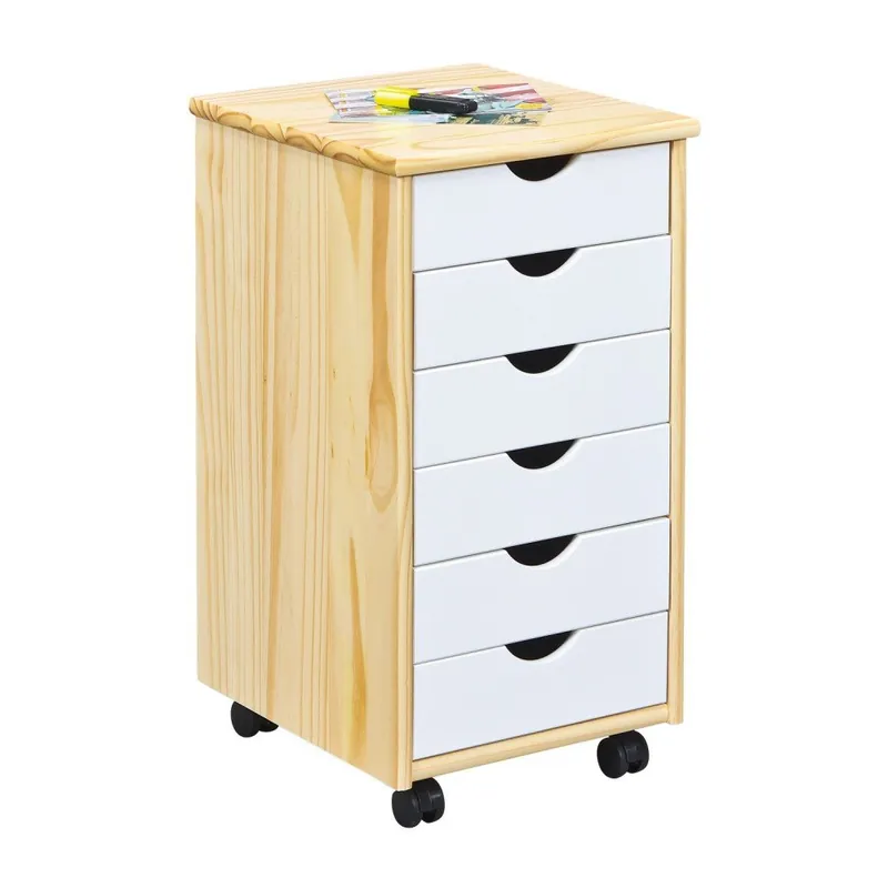 Oferta limitowana Biała szafka biurowa z 3 szufladami 13Casa Bob Bonami