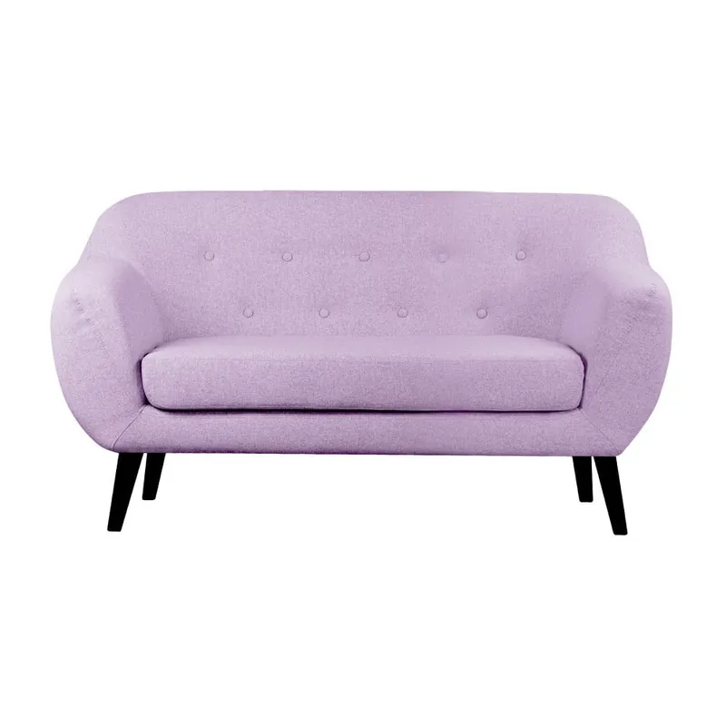 Do wyczerpania zapasów Jasnofioletowa sofa 2-osobowa z czarnymi nogami Scandizen Lola Bonami