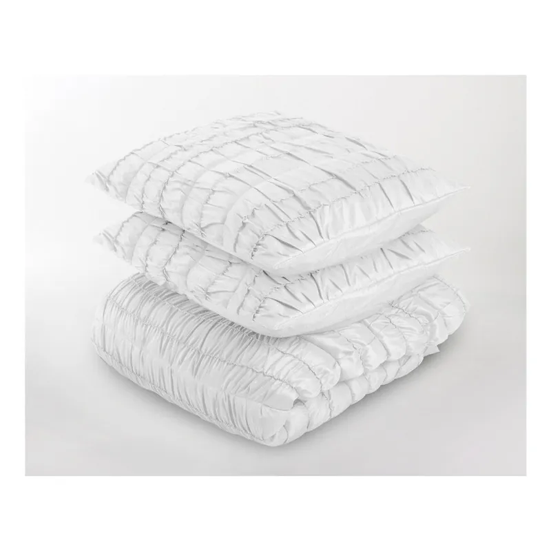 Biała narzuta dwuosobowa z 2 poszewkami na poduszki Sleeptime Victorian, 260x250 cm Bonami Do wyczerpania zapasów