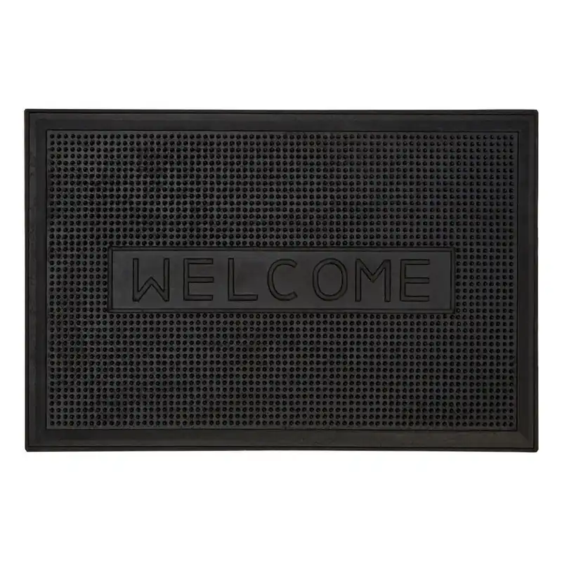 Czarna wycieraczka z napisem Premier Housewares Bonami Zniżka