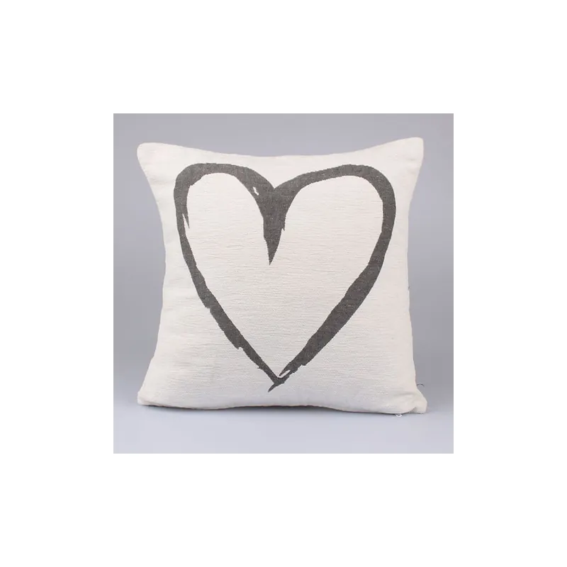 Biała poszewka na poduszkę Dakls Heart, 40x40 cm Bonami Nowość