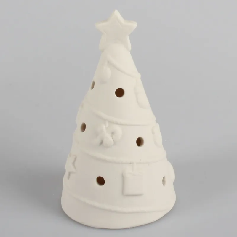 Bezpieczna płatność Porcelanowy lampion LED choinka Dakls, wys. 12, 5 cm Bonami