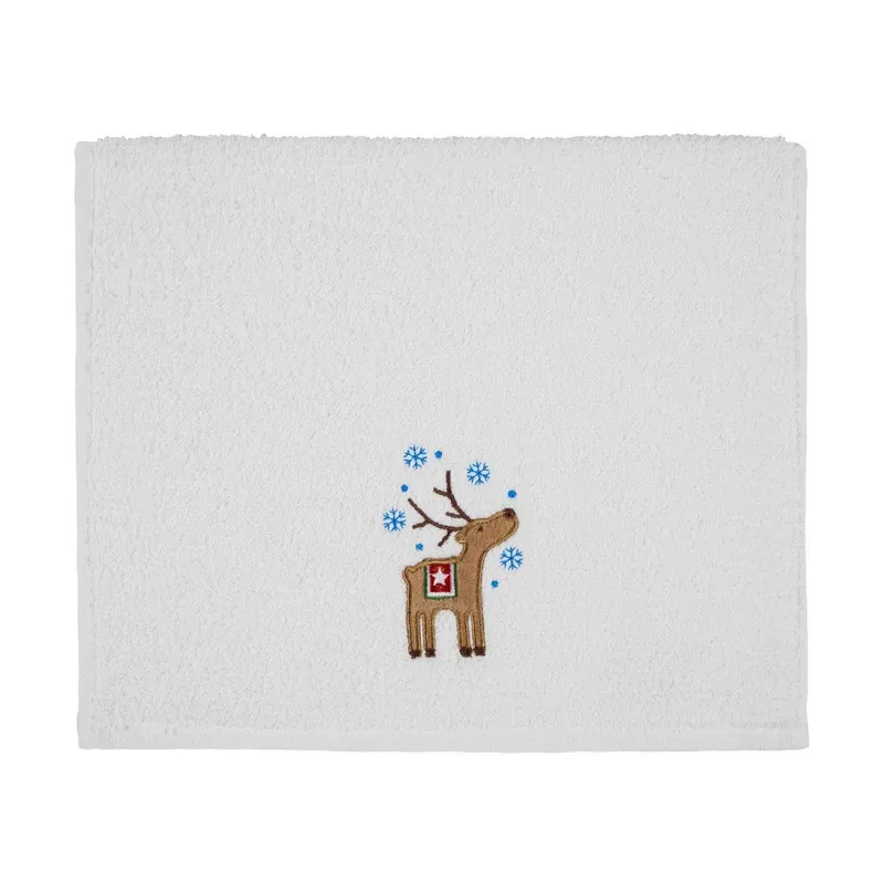 Bestseller Ręcznik Christmas Reindeer White, 30x50 cm Bonami