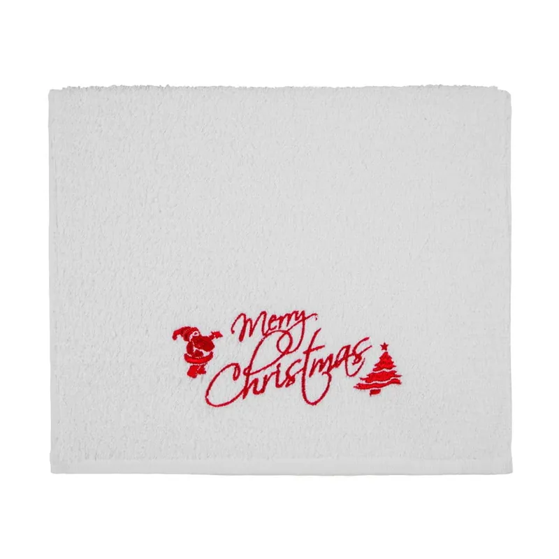Bezpieczne zakupy Ręcznik Christmas Merry Christmas White, 30x50 cm Bonami