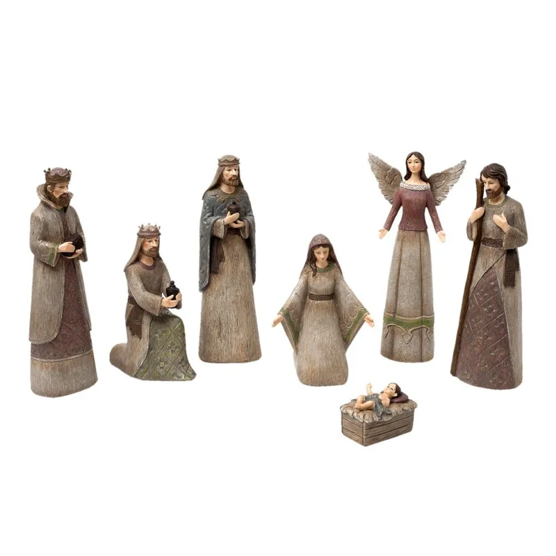 Zestaw 7 figurek do szopki bożonarodzeniowej Clayre & Eef Christmas Crib Figures Bonami Wysoka jakość