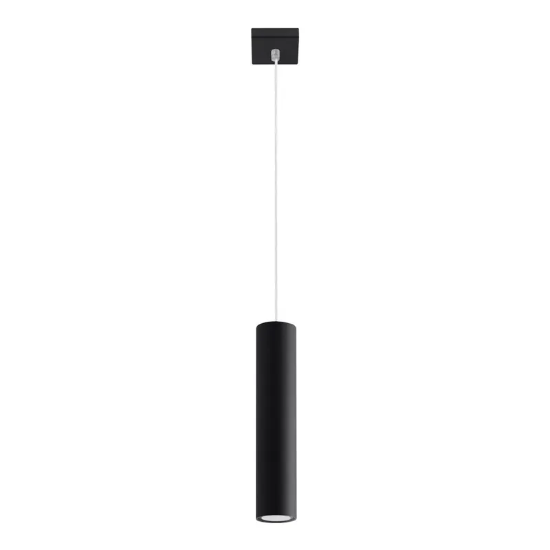 Ostatnie sztuki Czarna metalowa lampa wisząca Castro – Sollux Bonami