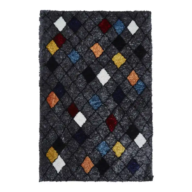 Tylko dziś Ciemnoszary dywan z kolorowymi wzorami Think Rugs Broadway, 120x170 cm Bonami