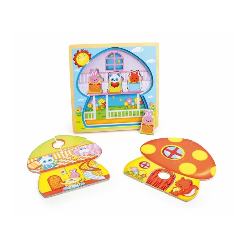 Do wyczerpania zapasów Drewniane puzzle Legler Mushroom House Bonami