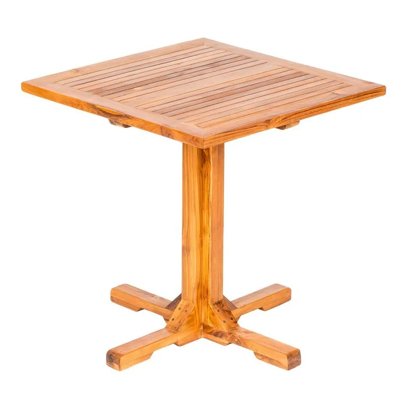 Cena promocyjna Stół ogrodowy z blatem z drewna tekowego Massive Home Ravenna, szer. 75 cm Bonami