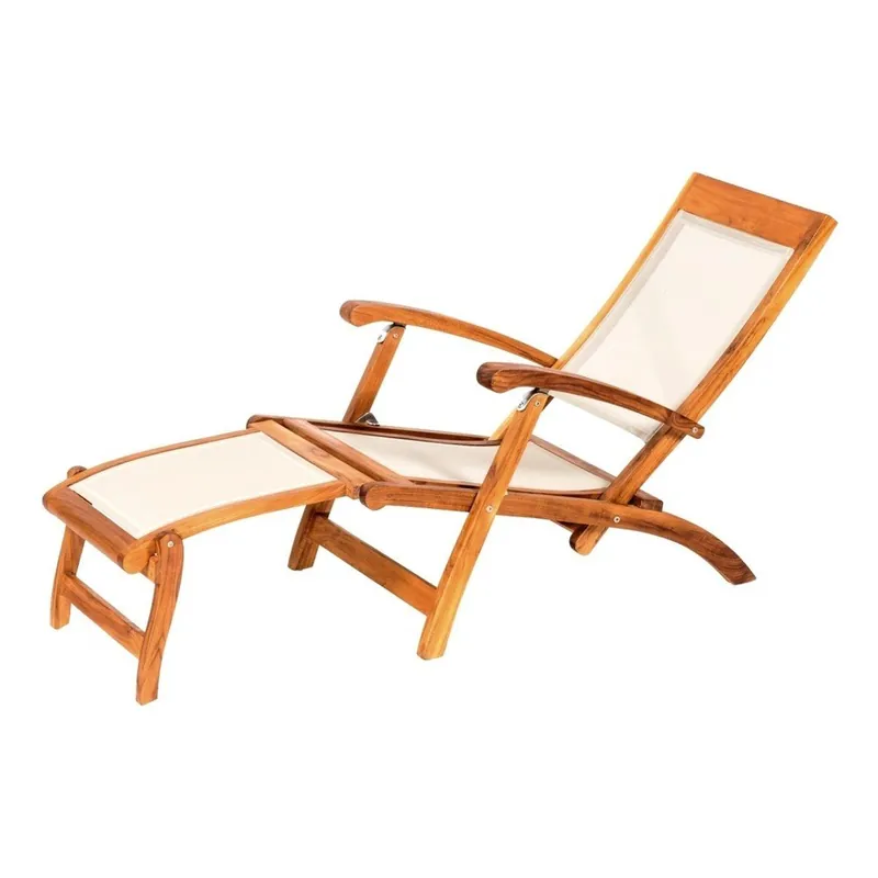 Leżak ogrodowy z drewna tekowego Massive Home Rossi Bonami Oferta