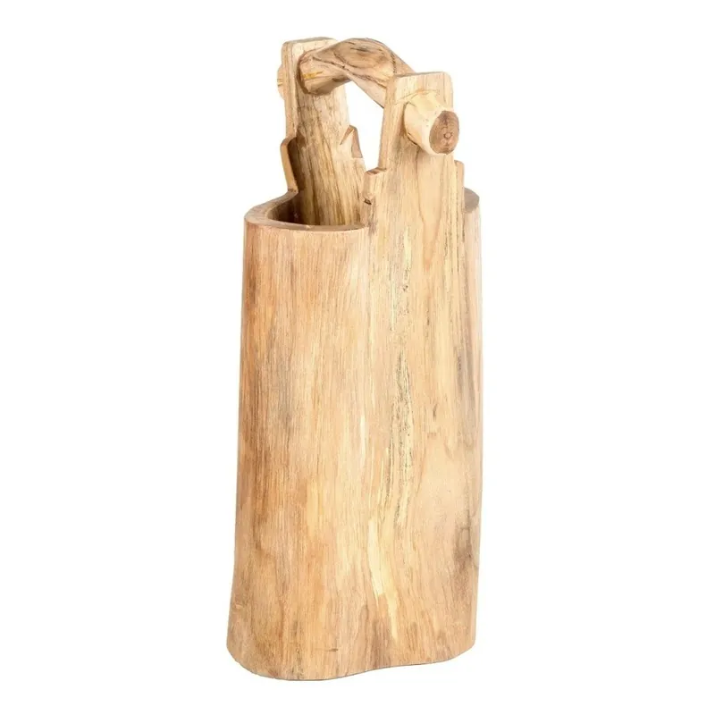 Wiadro dekoracyjne z drewna tekowego Massive Home Bucket, wys. 34 cm Bonami Bezpieczne zakupy