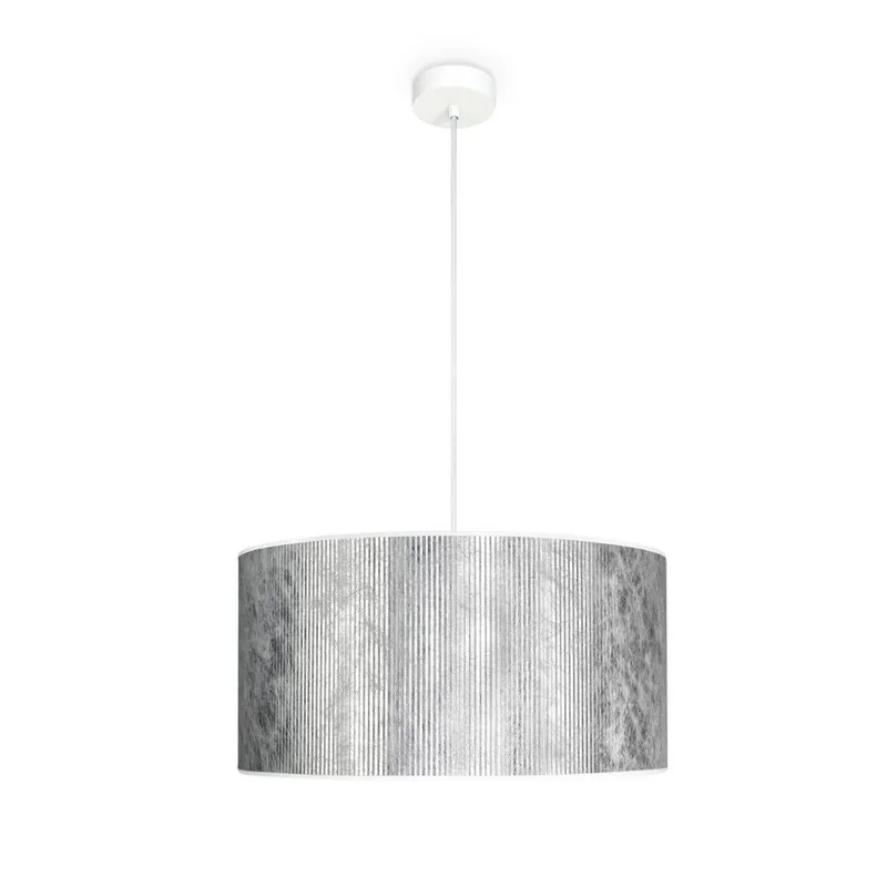 Promocja Lampa wisząca w kolorze srebra z białym kablem Bulb Attack Tres, ⌀ 50 cm Bonami