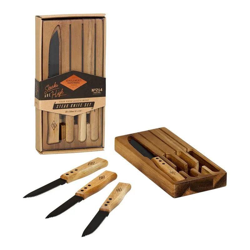 Zniżka Zestaw 4 noży do steków w pojemniku Gentlemen‘s Hardware Bonami