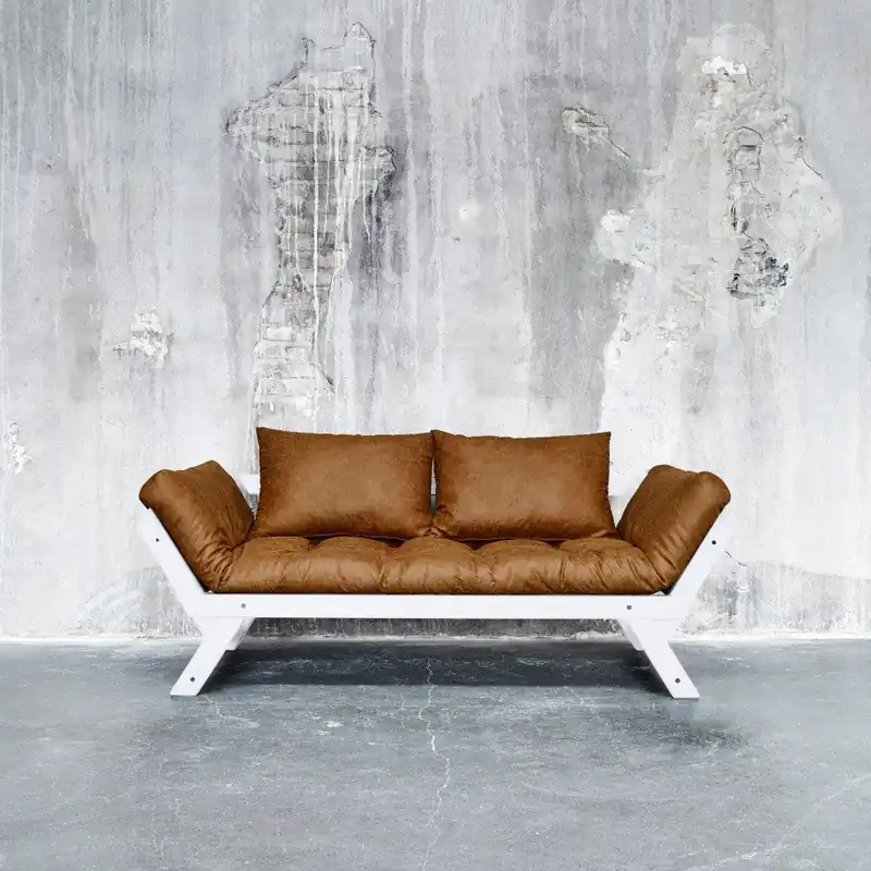 Sprawdź teraz Sofa rozkładana Karup Bebop White/Cognac Bonami