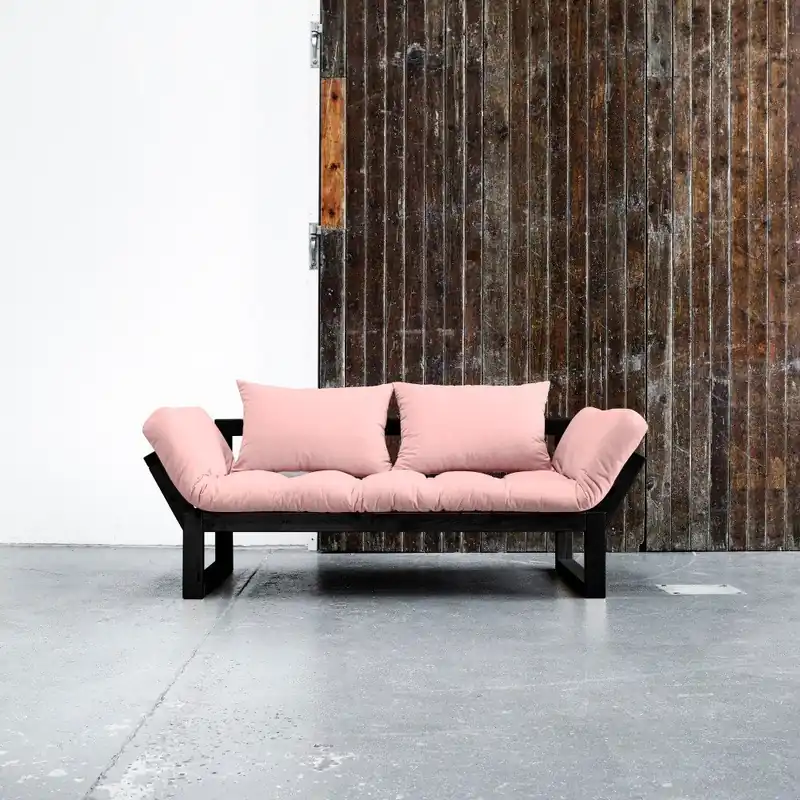 Nowość Sofa rozkładana Karup Edge Black/Pink Peonie Bonami