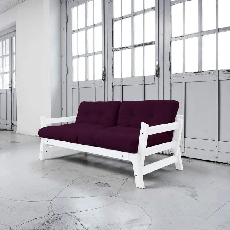 Najlepsza cena Sofa rozkładana Karup Step White/Purple Plum Bonami