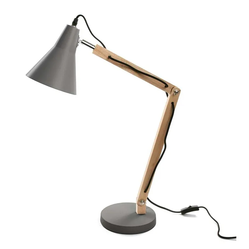 Szara lampa stołowa Versa Work Bonami Cena promocyjna