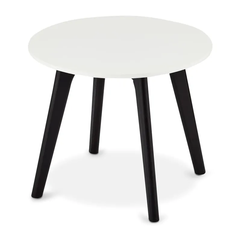 Bestseller Czarno-biały stolik drewniany Furnhouse Life, Ø 48 cm Bonami