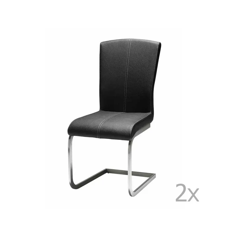 Bestseller Zestaw 2 czarnych krzeseł Furnhouse Tolouse Bonami