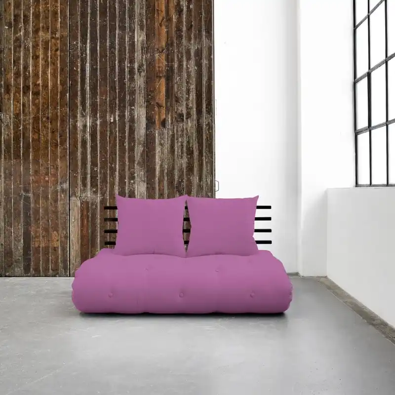Bezpieczna płatność Sofa rozkładana Karup Shin Sano Black/Taffy Pink Bonami