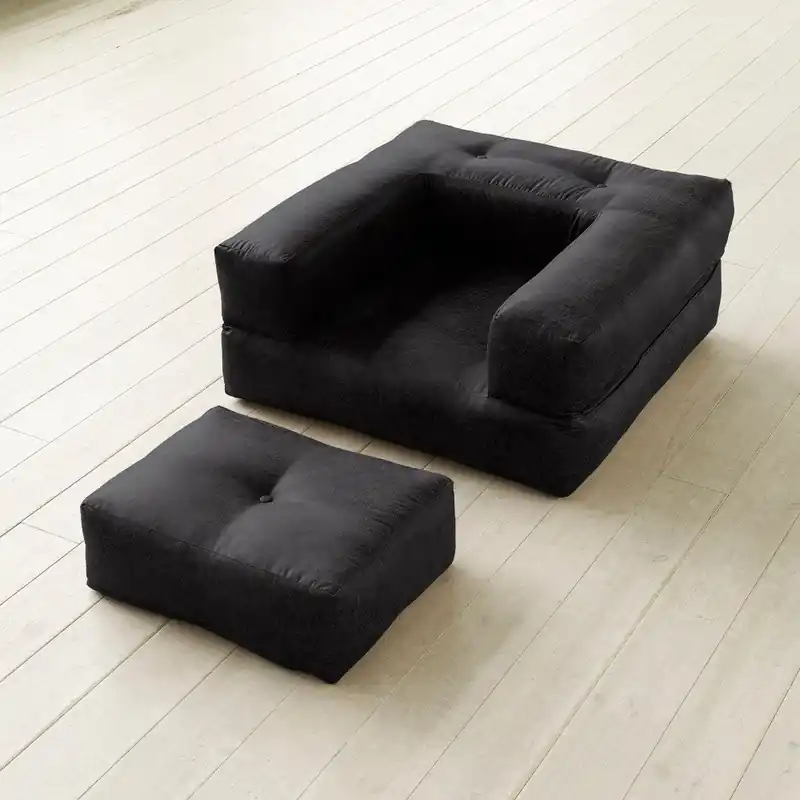 Fotel rozkładany Karup Cube Poly Black Bonami Hit cenowy
